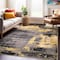 World Rug Gallery Modern Abstract Design Non Shedding Soft Area Rug 5' x 7' Yellow 402YELLOW5x7 - alternate 1